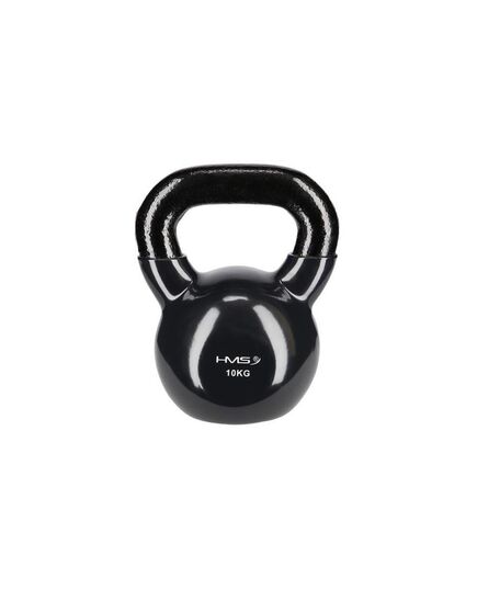 HMS KNV kettlebell do ćwiczeń hantla treningowa pokryta winylem 4kg czarny, Waga: 10 kg